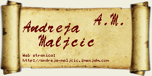 Andreja Maljčić vizit kartica